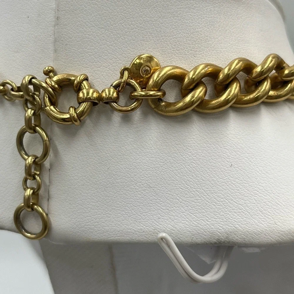 J. Crew Tortoise Shell Flower Asymmetrical Pave Yellow‎ Rhinestone Bib Necklace